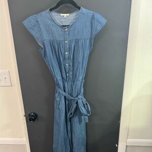 Copper key jean jumpsuit